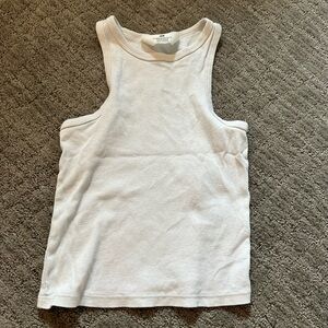 Like New High Neck Crop Ribbed Tank